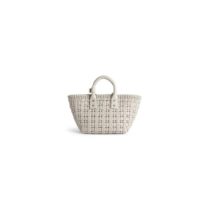 Women Tote Bags Balenciaga Bistro Xs Basket With Strap In Off White