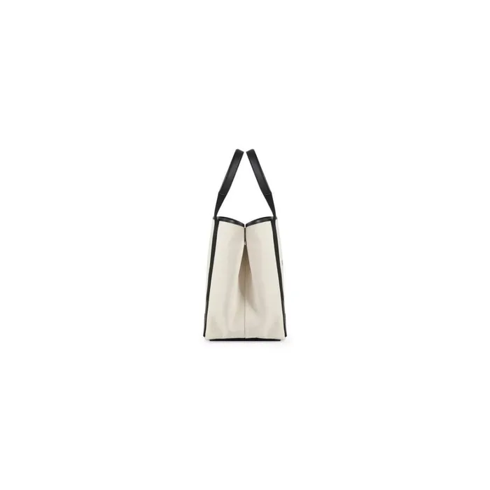 Women Tote Bags Balenciaga Navy Medium Cabas In Beige