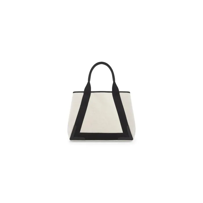 Women Tote Bags Balenciaga Navy Medium Cabas In Beige
