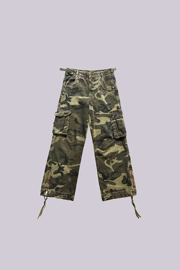Women Trooper Camo Cargo Pant Jaded London Trousers and Pants