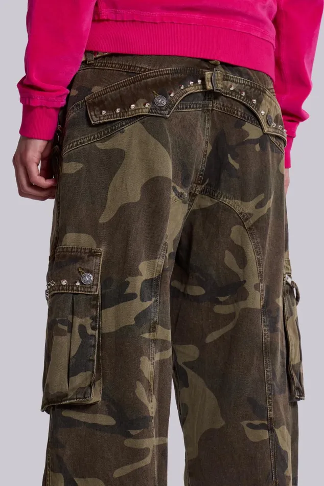 Women Trooper Camo Cargo Pant Jaded London Trousers and Pants