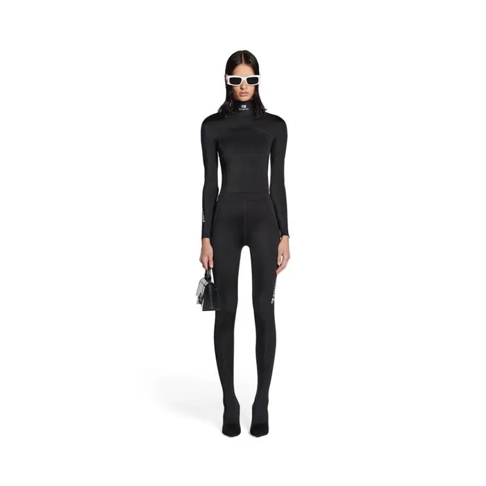 Women Trousers Balenciaga Sporty B Knife Pantaleggings In Black