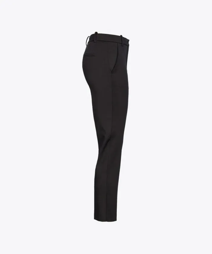 Women Trousers Pinko Milanoknit Cigarette Trousers Limo Black Women Trousers Pinko Milanoknit Cigarette Trousers Limo Black