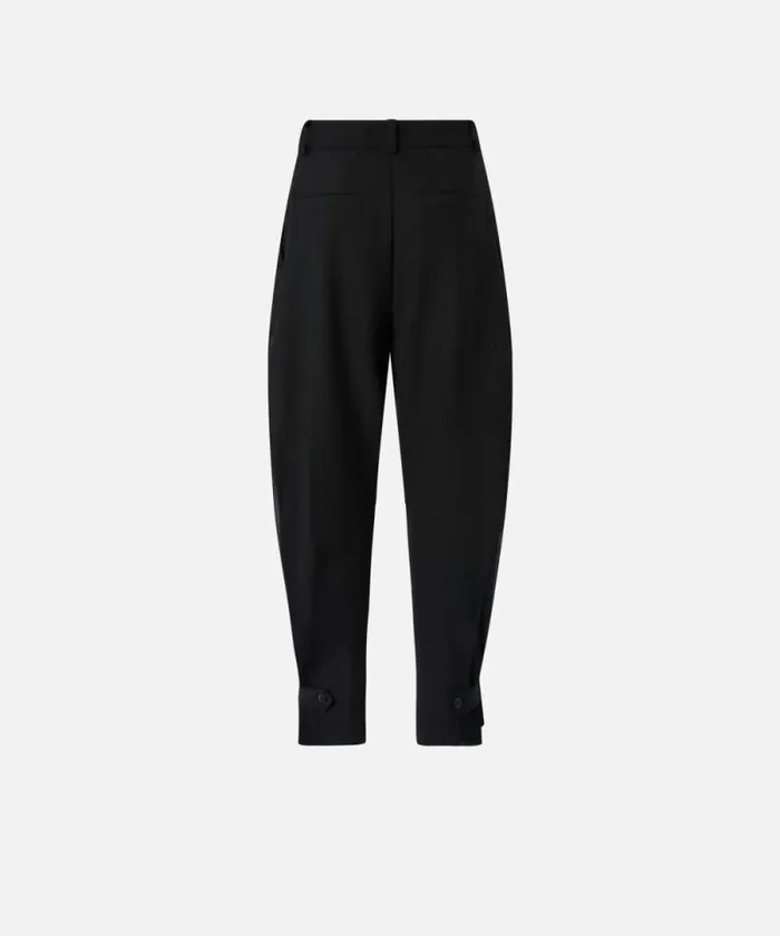 Women Trousers Pinko PPants Trousers In Technical Fabric With Sheer Effect Limo Black Women Trousers Pinko PPants Trousers In Technical Fabric With Sheer Effect Limo Black
