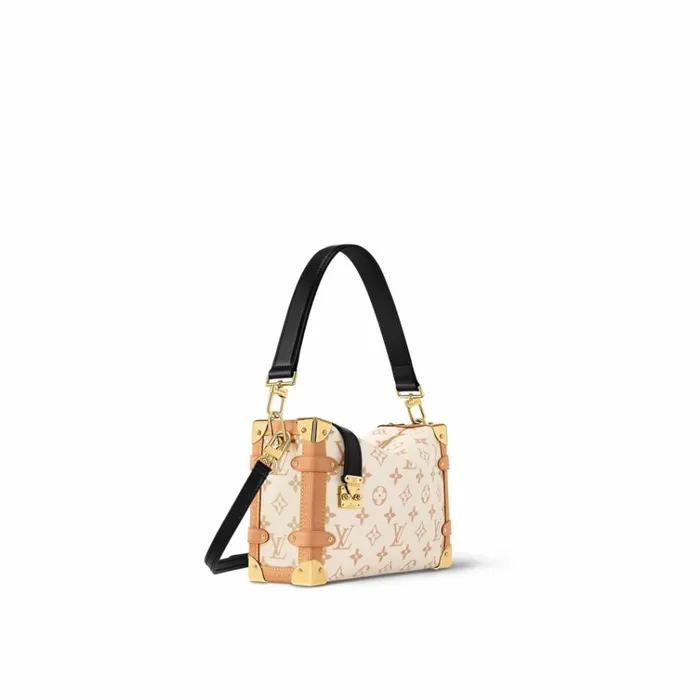 Women Trunk Bag Louis Vuitton Louis Vuitton M46907 Side Trunk MM Monogram Dune 8211 Louis Vuitton Handbag Store