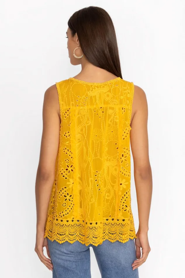 Women TSION BLOUSE Gold Pineapple Johnny Was Tops Women TSION BLOUSE Gold Pineapple Johnny Was Tops