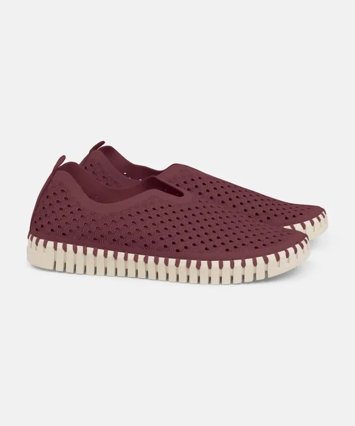 Women Tulip Flats Ilse Jacobsen Tulip SlipIn 8211 Oxblood