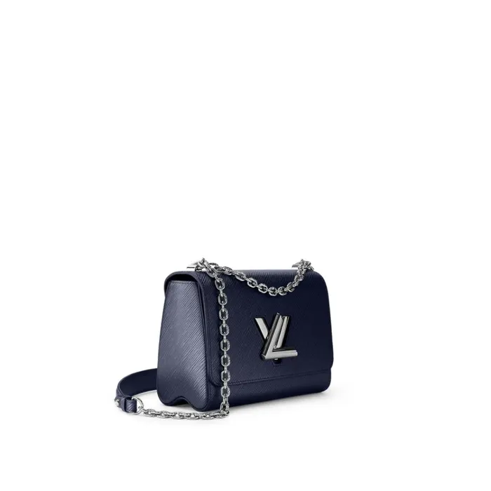 Women Twist Bag Louis Vuitton Louis Vuitton Navy Blue M21028 Twist MM 8211 Louis Vuitton Handbag Store