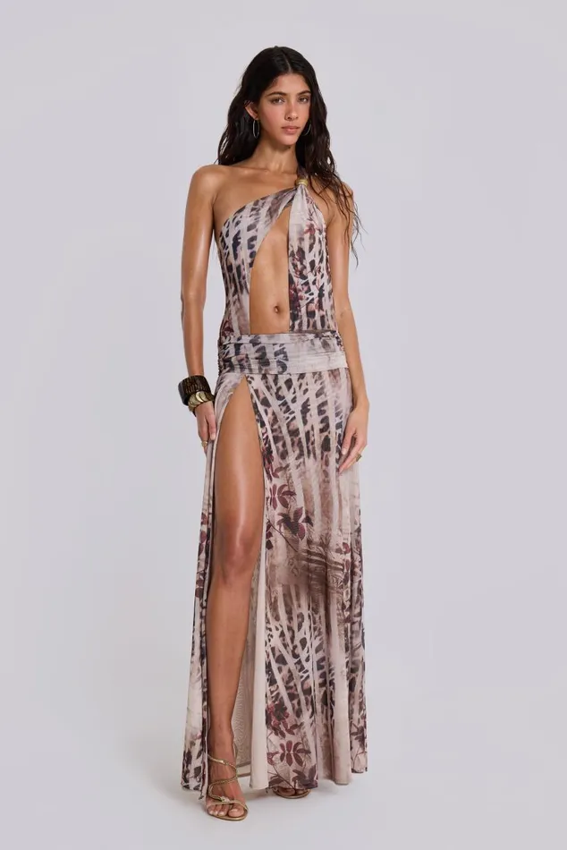 Women Valentina Asymmetric Cut Out Maxi Dress Jaded London Maxi Dresses