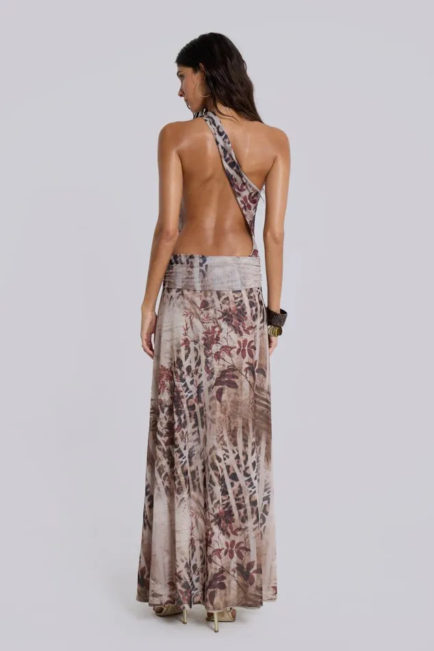 Women Valentina Asymmetric Cut Out Maxi Dress Jaded London Maxi Dresses
