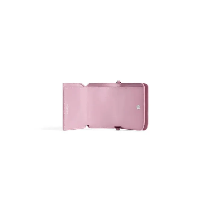 Women Wallets On Chain Balenciaga Cash Mini Wallet On Chain In Pink