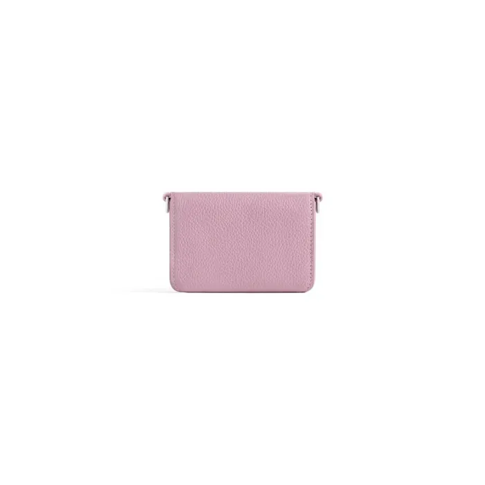 Women Wallets On Chain Balenciaga Cash Mini Wallet On Chain In Pink