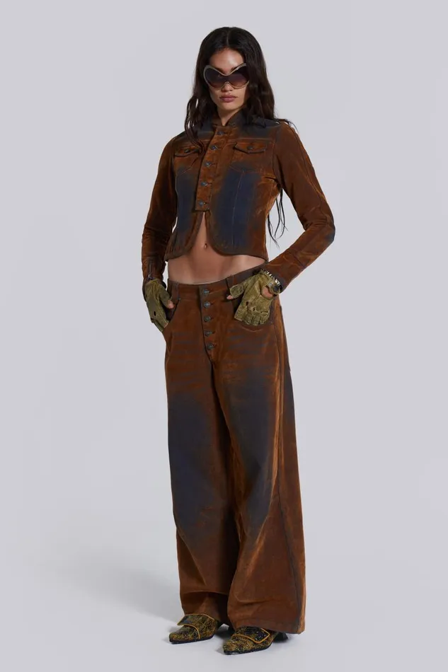 Women Zebe Velvet Touch Jacket Jaded London CoOrds