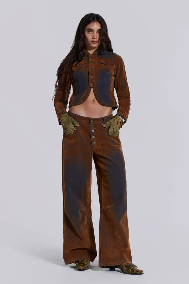 Women Zebe Velvet Touch Jacket Jaded London CoOrds