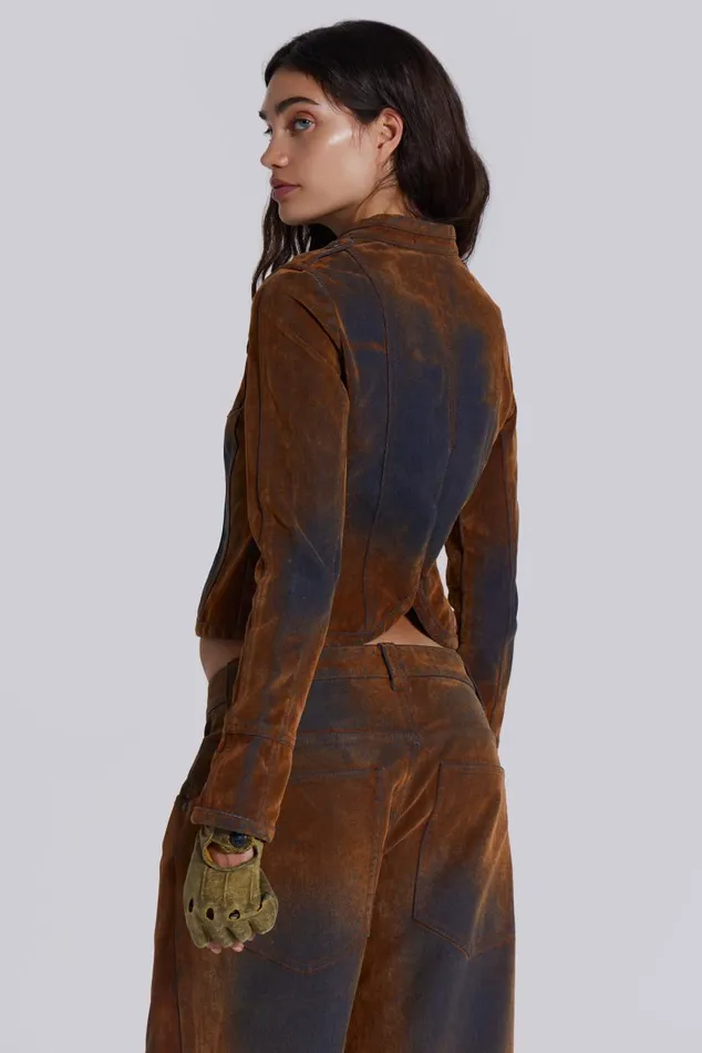 Women Zebe Velvet Touch Jacket Jaded London CoOrds