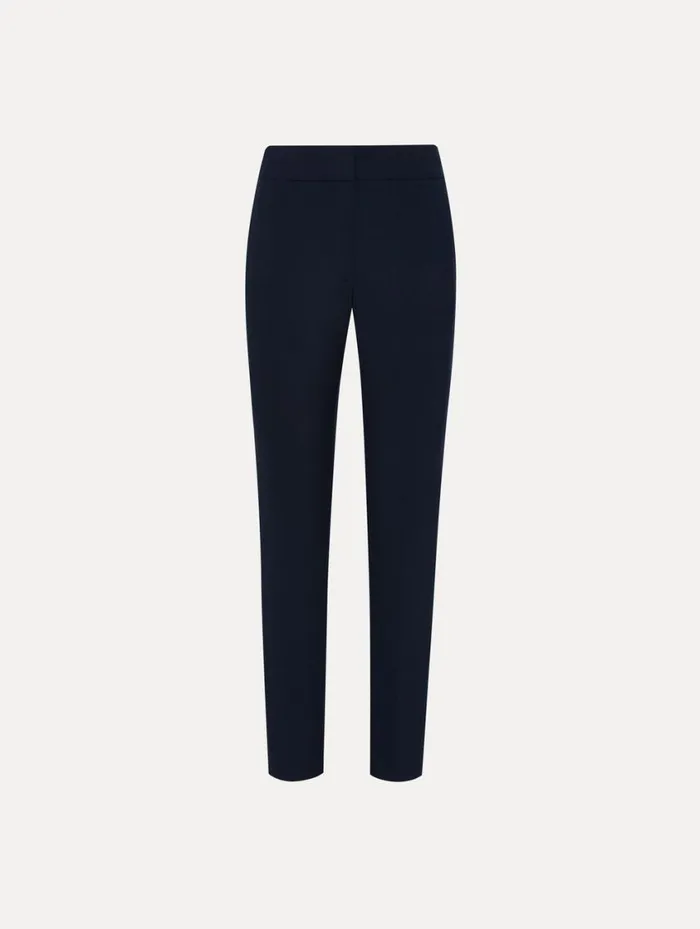 Women ZipFront Skinny Pant Navy Oscar De La Renta Pants and Skirts