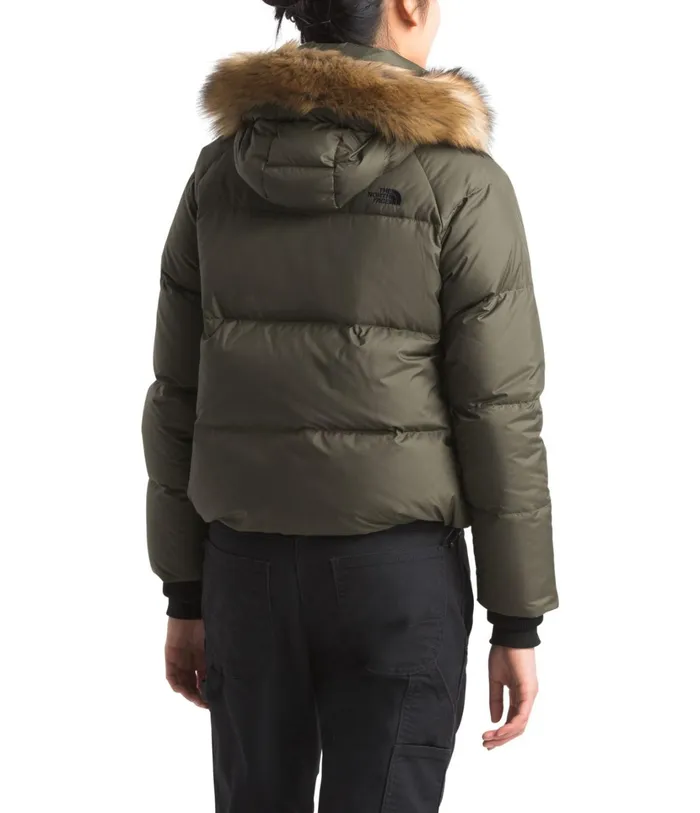 Womens Dealio Down Crop Jacket New Taupe The North Face Insulated and Down Jackets