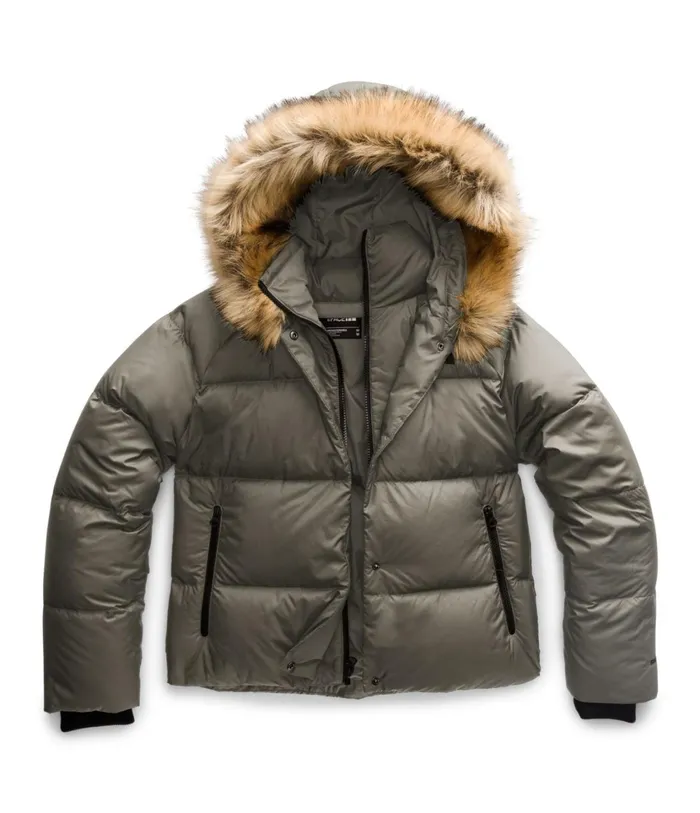 Womens Dealio Down Crop Jacket New Taupe The North Face Insulated and Down Jackets