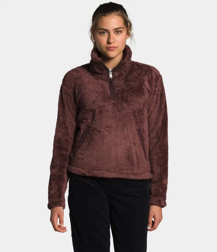 Womens Furry Fleece Pullover Marron Purpleroot Brown The North Face Fleece