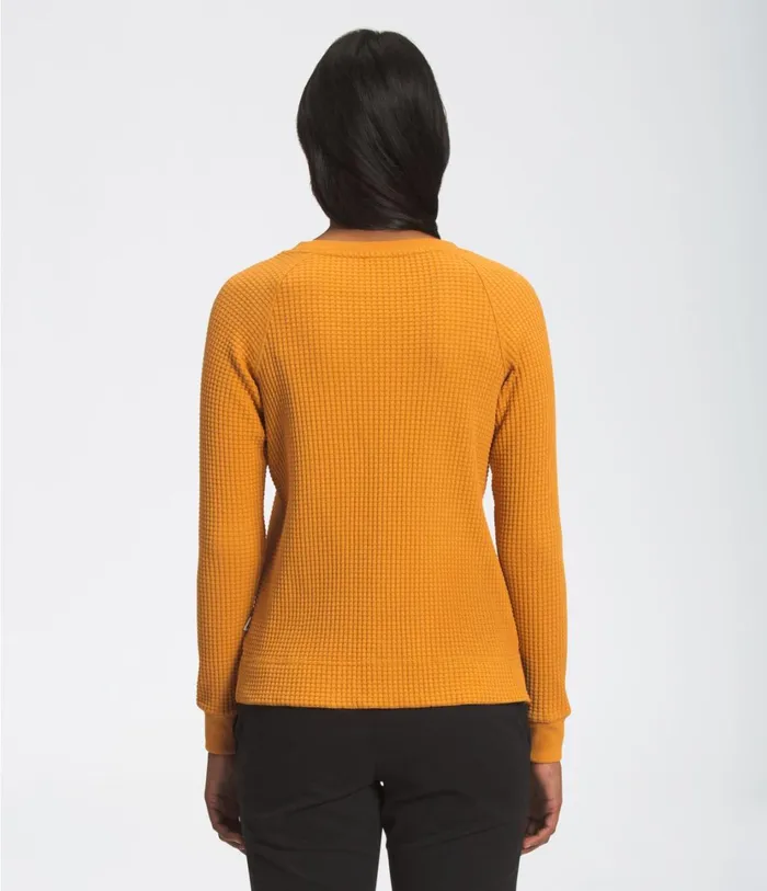 Womens LongSleeve Chabot Crew Citrine Yellow The North Face Casual Tops