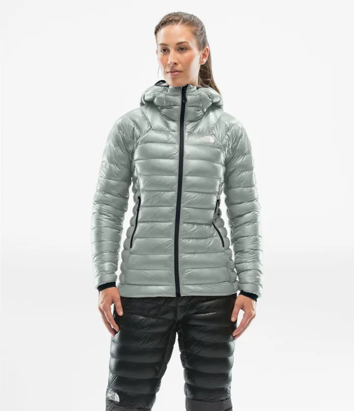 Womens Summit L3 Down Hoodie Meld Greymeld Grey The North Face Insulated and Down Jackets