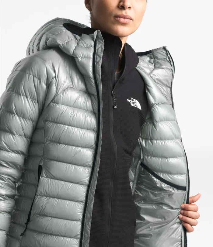 Womens Summit L3 Down Hoodie Meld Greymeld Grey The North Face Insulated and Down Jackets