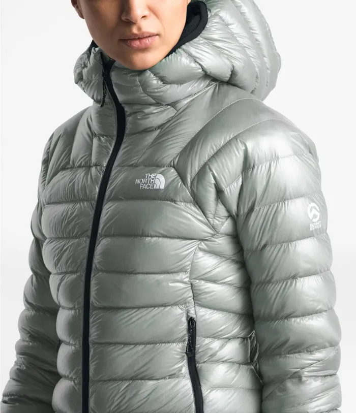 Womens Summit L3 Down Hoodie Meld Greymeld Grey The North Face Insulated and Down Jackets