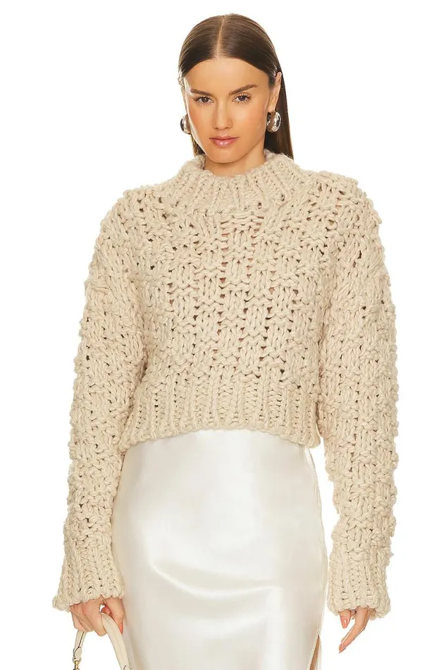 X Bridget Jolene Knit Sweater Oatmeal Women Lovers and Friends Sweaters and Knits X Bridget Jolene Knit Sweater Oatmeal Women Lovers and Friends Sweaters and Knits