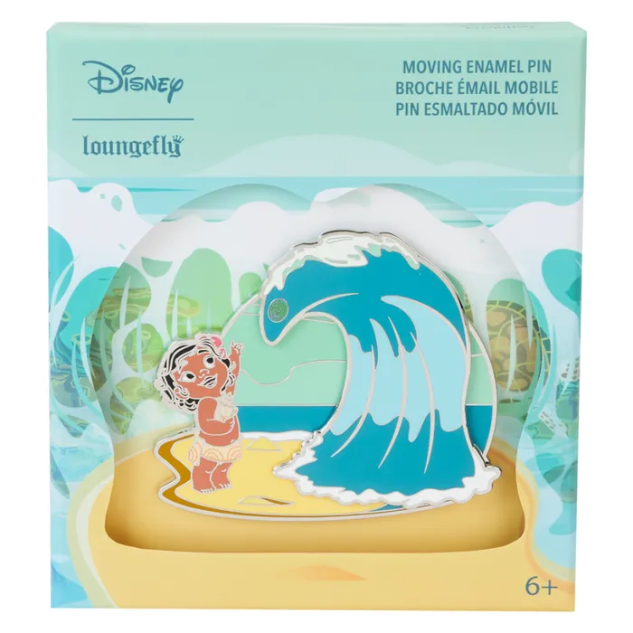 Young Moana Ocean Waves 3 Unisex Loungefly Enamel Pins
