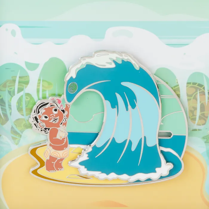 Young Moana Ocean Waves 3 Unisex Loungefly Enamel Pins
