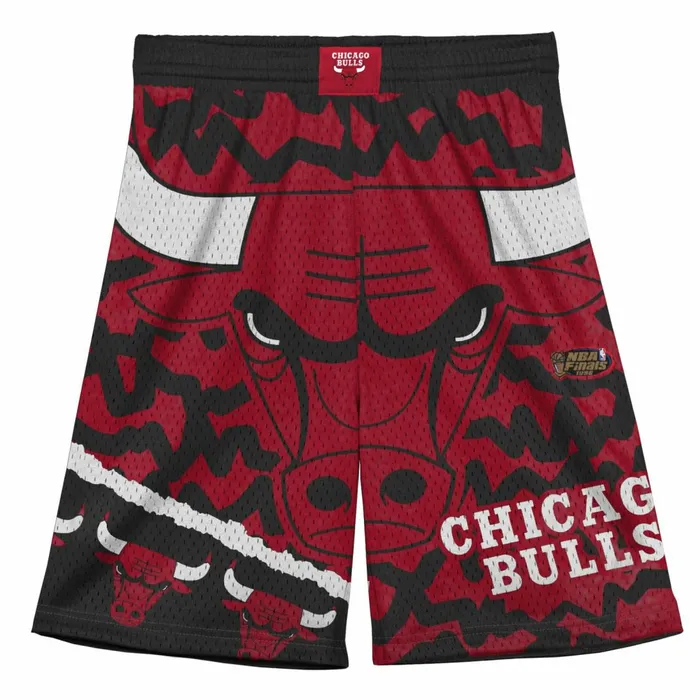 Youth Big Kids Mitchell and Ness Big Face Jumbotron Mesh Shorts Chicago Bulls