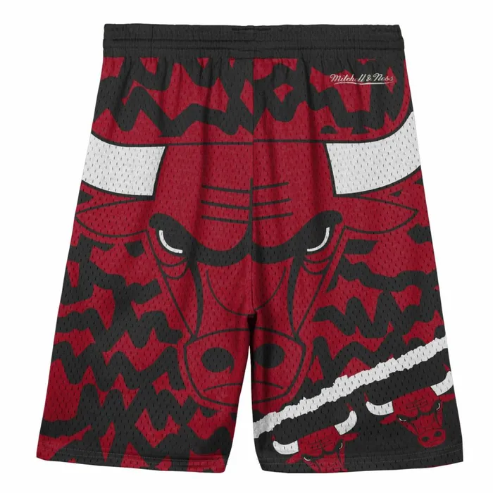 Youth Big Kids Mitchell and Ness Big Face Jumbotron Mesh Shorts Chicago Bulls Youth Big Kids Mitchell and Ness Big Face Jumbotron Mesh Shorts Chicago Bulls