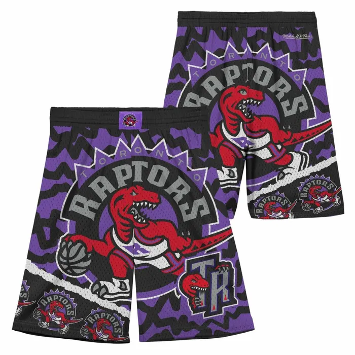 Youth Big Kids Mitchell and Ness Big Face Jumbotron Mesh Shorts Toronto Raptors Youth Big Kids Mitchell and Ness Big Face Jumbotron Mesh Shorts Toronto Raptors