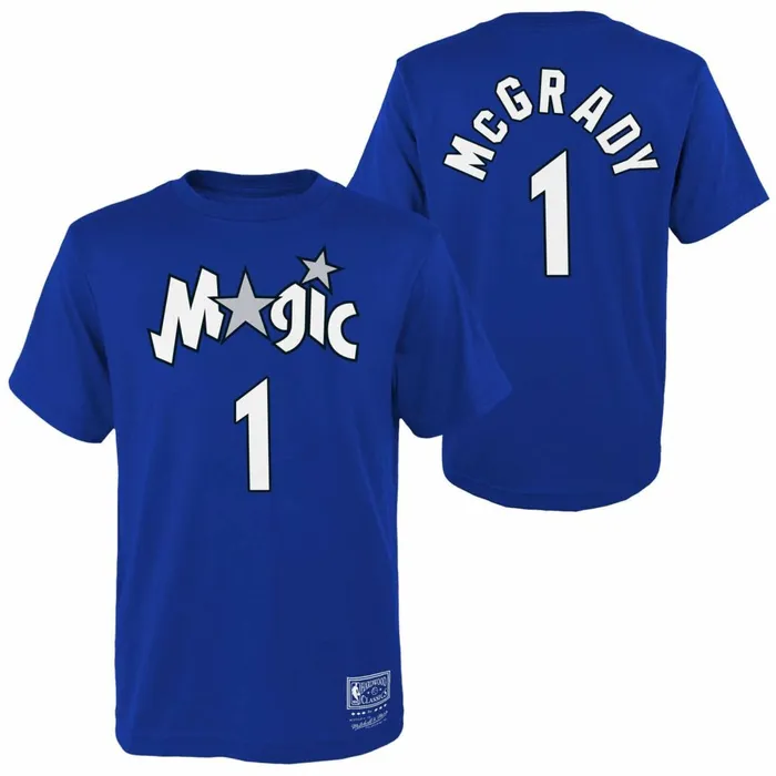 Youth Big Kids Mitchell and Ness Name and Number Tee Orlando Magic Tracy Mcgrady Youth Big Kids Mitchell and Ness Name and Number Tee Orlando Magic Tracy Mcgrady
