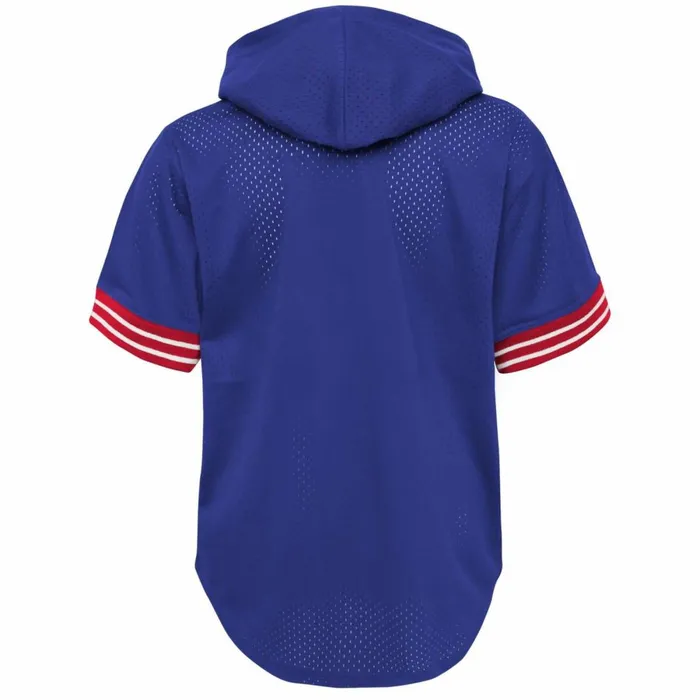 Youth Big Kids Mitchell and Ness Unbeaten SS Mesh Hoody Philadelphia 76ers Youth Big Kids Mitchell and Ness Unbeaten SS Mesh Hoody Philadelphia 76ers
