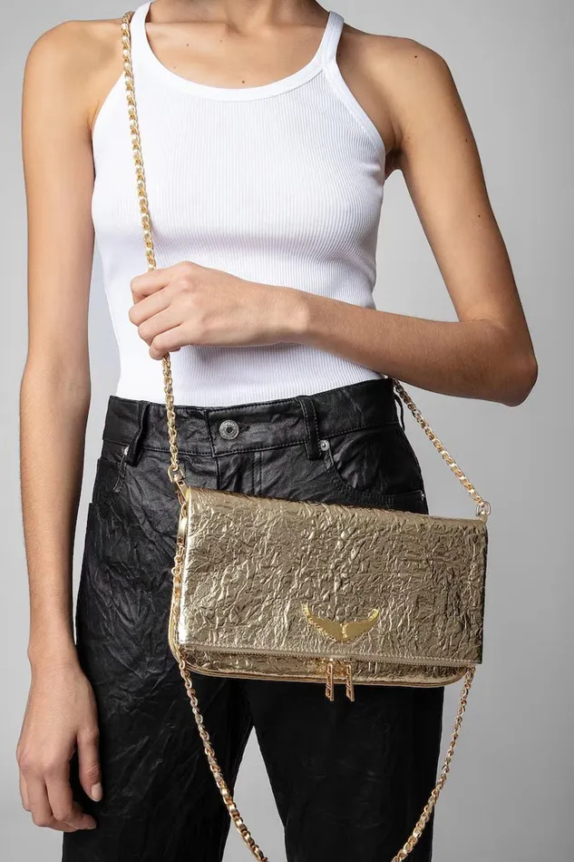 Zadig and Voltaire Bags ROCK WRINKLED METAL 8211 WomenMen Zadig and Voltaire Bags ROCK WRINKLED METAL 8211 WomenMen