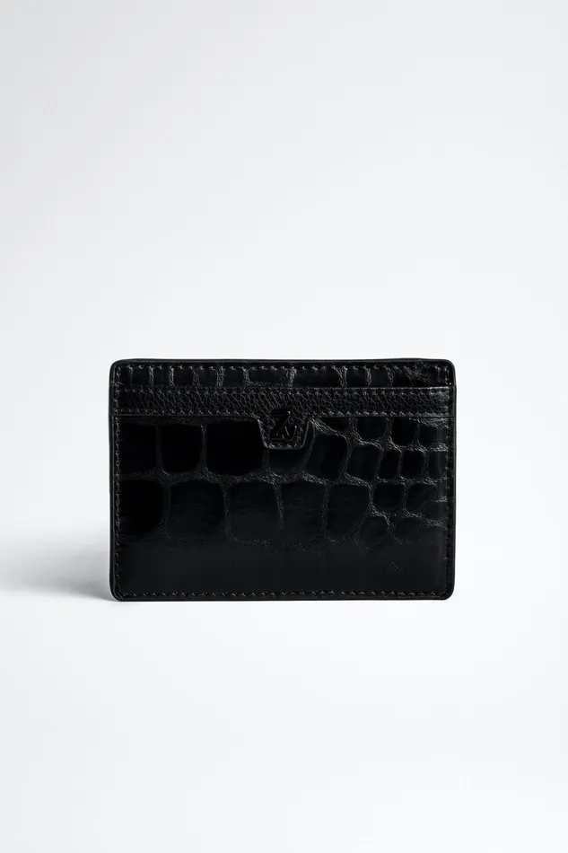 Zadig and Voltaire Bags ZV EMBOSSED CARD HOLDER BLACK 8211 WomenMen