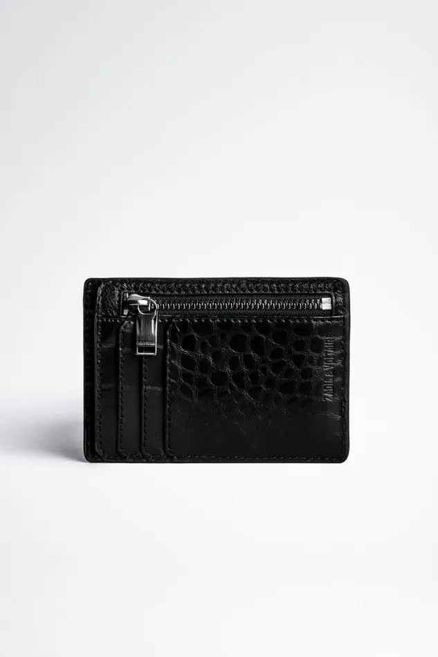 Zadig and Voltaire Bags ZV EMBOSSED CARD HOLDER BLACK 8211 WomenMen Zadig and Voltaire Bags ZV EMBOSSED CARD HOLDER BLACK 8211 WomenMen