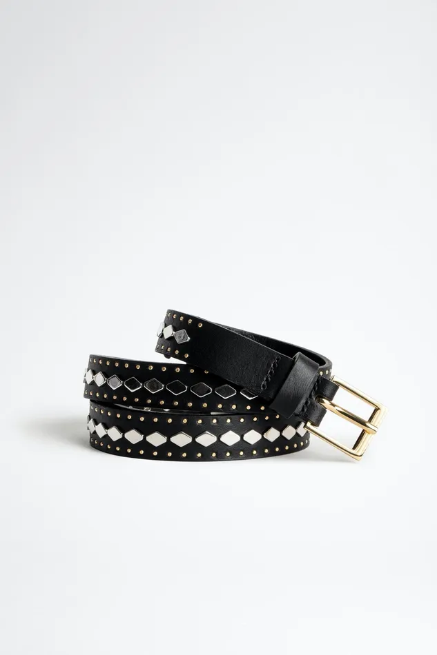 Zadig and Voltaire Belts CAMY STUD BELT BLACK 8211 WomenMen