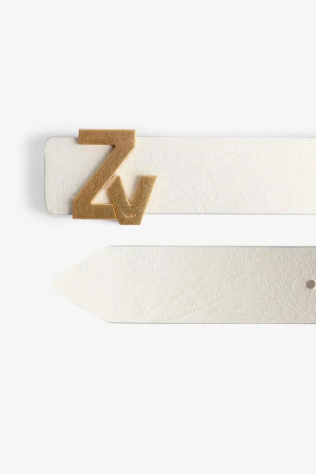 Zadig and Voltaire Belts ZV INITIAL BELT W WHITE 8211 WomenMen