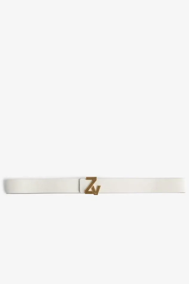Zadig and Voltaire Belts ZV INITIAL BELT W WHITE 8211 WomenMen Zadig and Voltaire Belts ZV INITIAL BELT W WHITE 8211 WomenMen