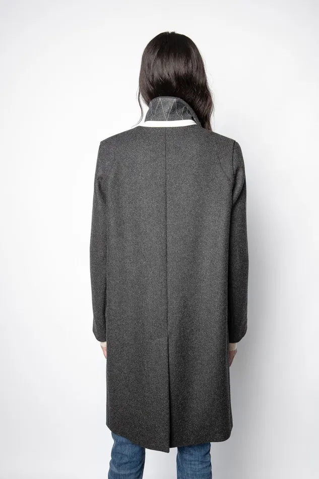 Zadig and Voltaire Coats MARLA DOUBLE COAT GREY 8211 Women Zadig and Voltaire Coats MARLA DOUBLE COAT GREY 8211 Women