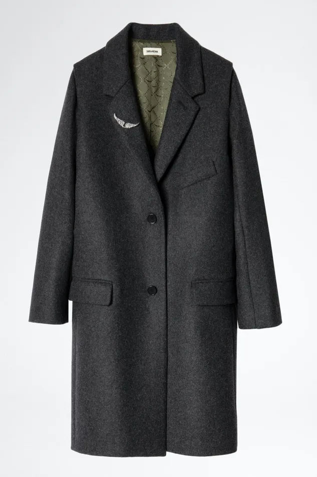 Zadig and Voltaire Coats MARLA DOUBLE COAT GREY 8211 Women Zadig and Voltaire Coats MARLA DOUBLE COAT GREY 8211 Women