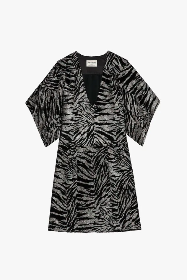 Zadig and Voltaire Dresses RILENA VELVET DRESS BLACK MIX 8211 Women Zadig and Voltaire Dresses RILENA VELVET DRESS BLACK MIX 8211 Women