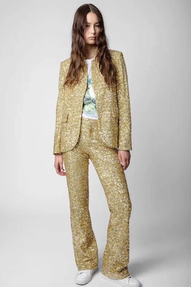 Zadig and Voltaire Jackets VERY SEQUIN JKT BUTTERCUP 8211 Women