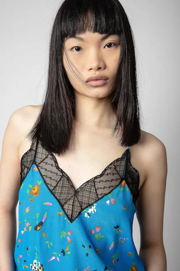 Zadig and Voltaire Shirts and Tops CHRISTY CREPE UMA AZUR 8211 Women Zadig and Voltaire Shirts and Tops CHRISTY CREPE UMA AZUR 8211 Women