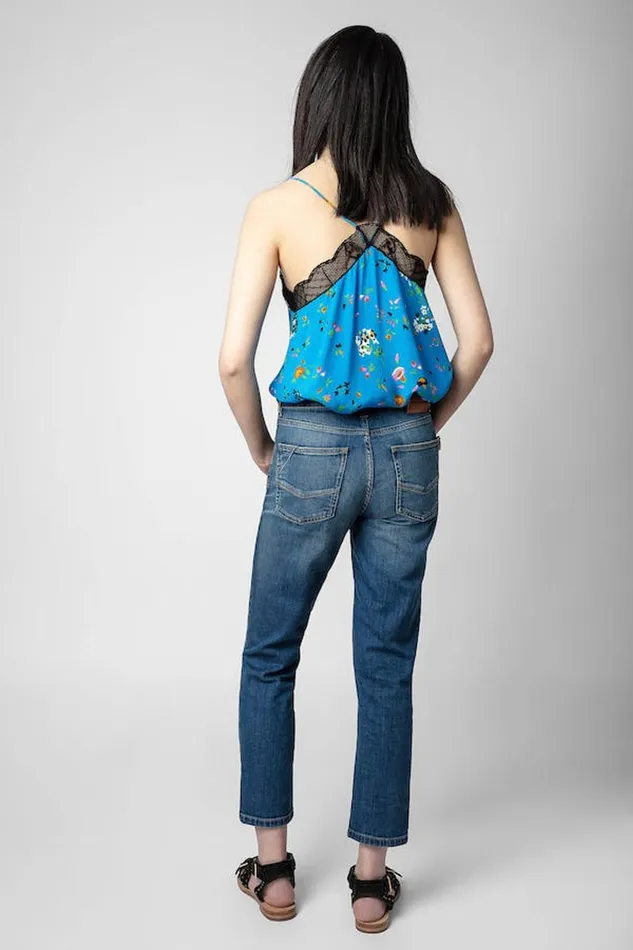 Zadig and Voltaire Shirts and Tops CHRISTY CREPE UMA AZUR 8211 Women Zadig and Voltaire Shirts and Tops CHRISTY CREPE UMA AZUR 8211 Women