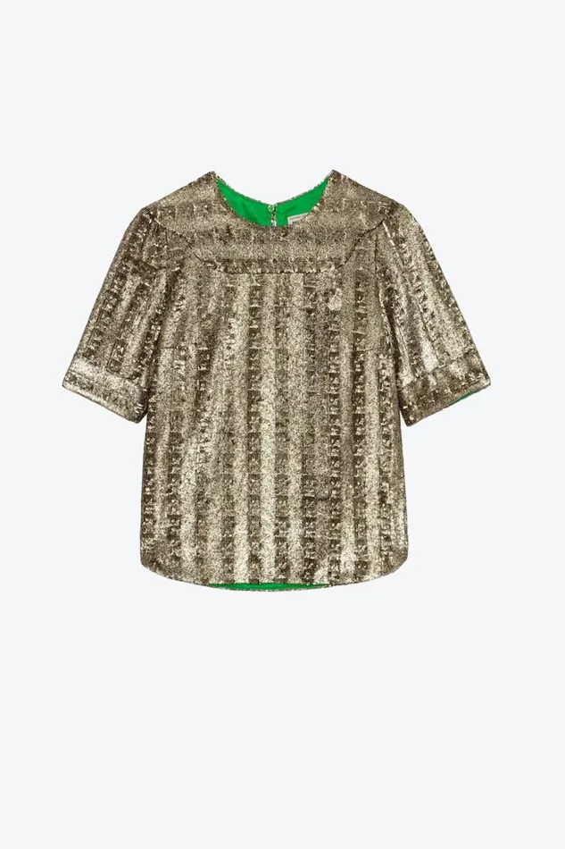 Zadig and Voltaire Shirts and Tops TOYSSE SEQUIN BRONZE 8211 Women Zadig and Voltaire Shirts and Tops TOYSSE SEQUIN BRONZE 8211 Women
