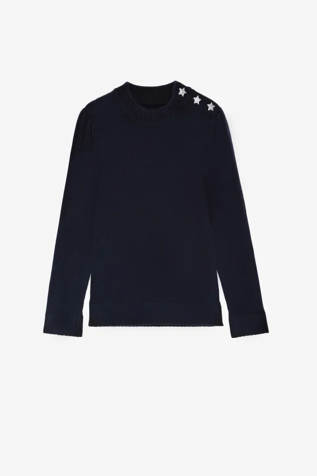 Zadig and Voltaire Sweaters and Knitwear BETSON SW SWEATER NAVY 8211 Women Zadig and Voltaire Sweaters and Knitwear BETSON SW SWEATER NAVY 8211 Women