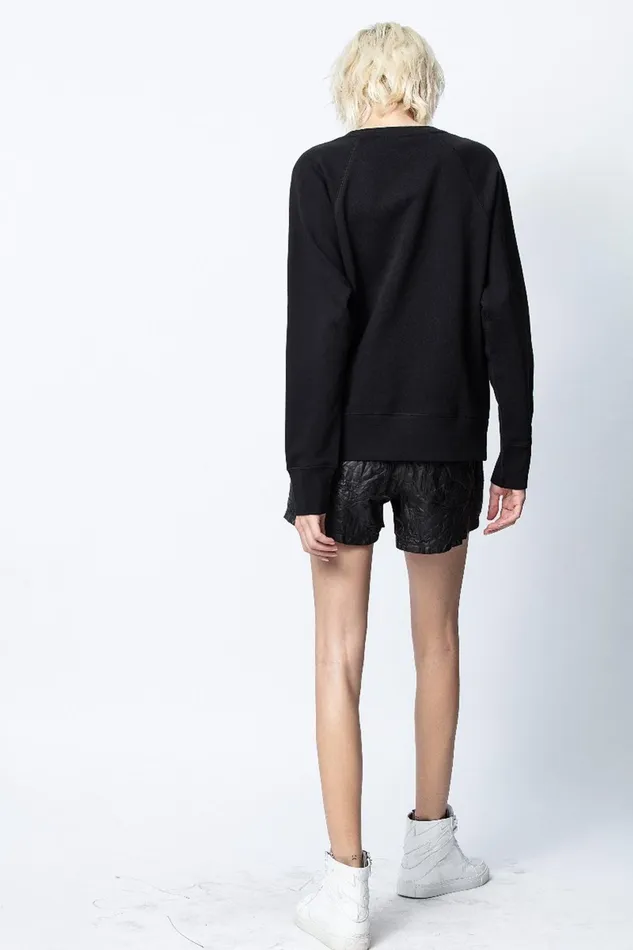 Zadig and Voltaire Sweaters and Knitwear UPPER BLASON BRODE SWEATER BLACK 8211 Women Zadig and Voltaire Sweaters and Knitwear UPPER BLASON BRODE SWEATER BLACK 8211 Women